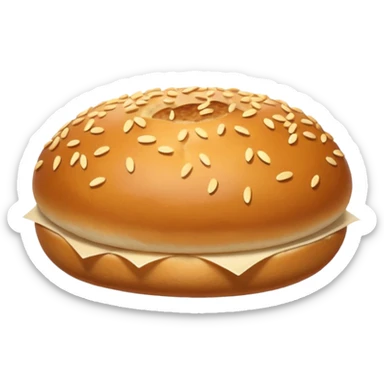 bread bun without cheese or patty sticker