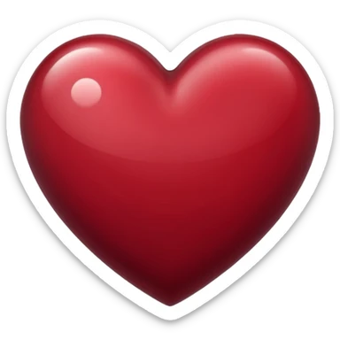Bordeaux heart sticker