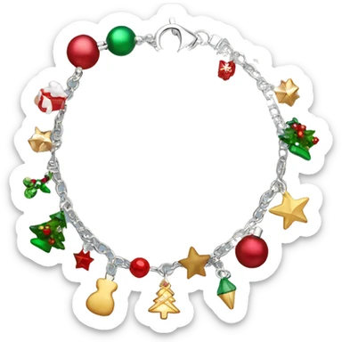 Bracelet with Christmas charms sticker