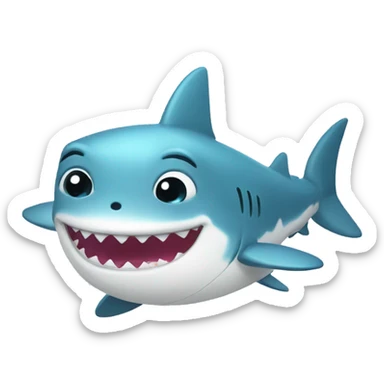 cute kawaii baby shark sticker