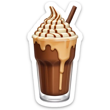 chocolate caramel swirl milkshake sticker