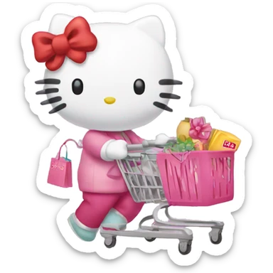 Hello kitty shopping sticker