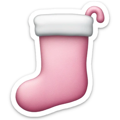 Pink Christmas stocking  sticker