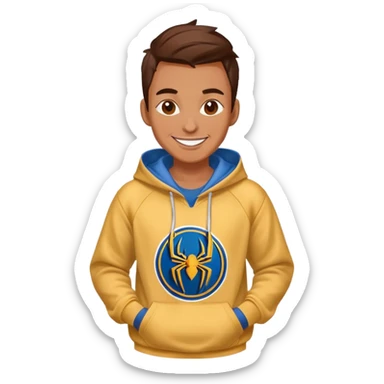 Spider-Man wearing Denver Nuggets hoodie sticker
