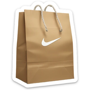 paper bag with nike logo sticker