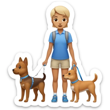 Dog walker short shorts  sticker