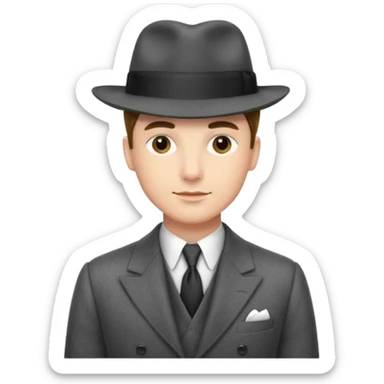 A person wearing a 1940s suit sticker