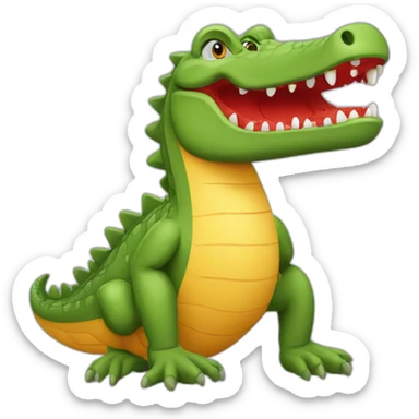 red crocodile with akimbo sticker