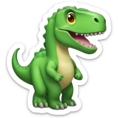 Un dinosaures qui riz sticker