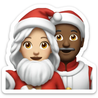 Santa and Mrs clause  sticker