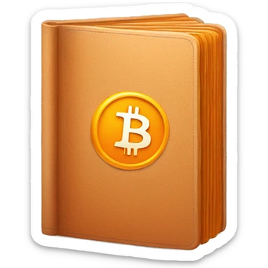 orange book with the word bitcoin on it sticker
