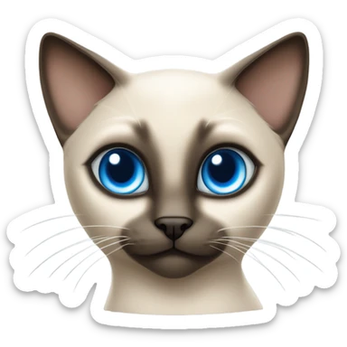 Siamese fat cat sticker