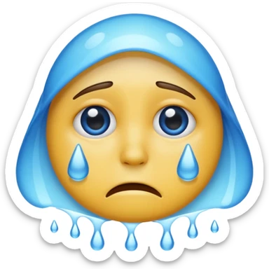 Üzgün gözleri dolan emoji sticker