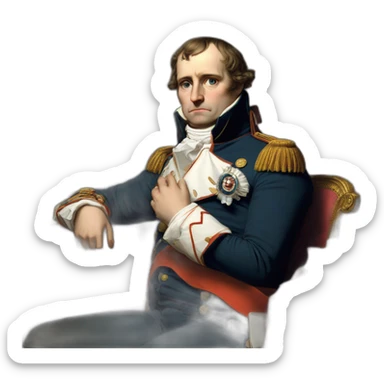 Napoleon 1st who puts his wrist under his chin sitting sticker