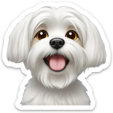 maltese with headpon sticker