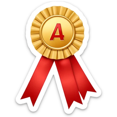 a "1st" ribbon sticker