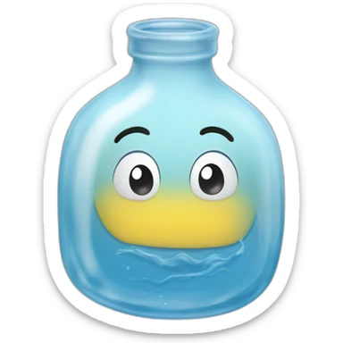 Bouteille d’eau plastique sticker