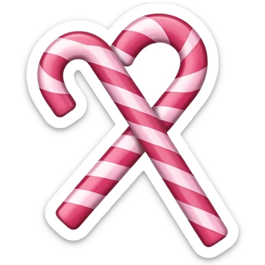 Red and pink candy cane sticker