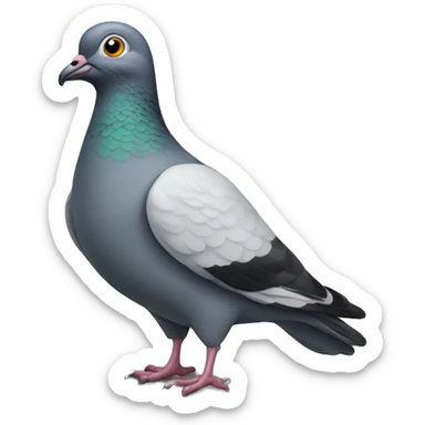 Cartoon pigeon sticker