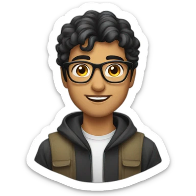 Yemeni arab With glasses young man sticker