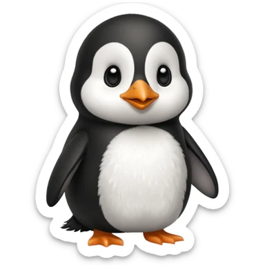 A penguin and a dog mixed together sticker