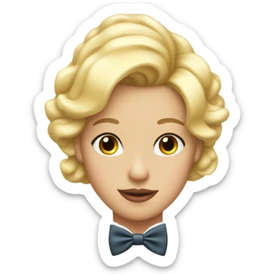 coquette blonde with papion sticker