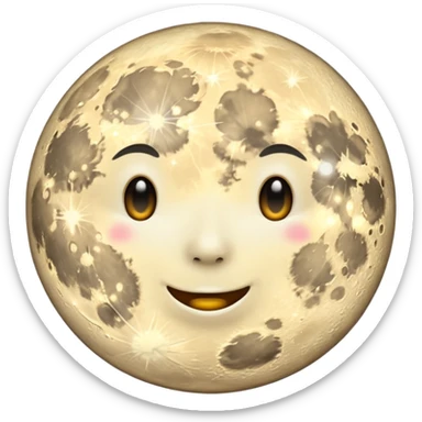 full moon emoji sticker