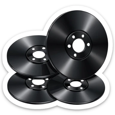 two black computer disk sticker