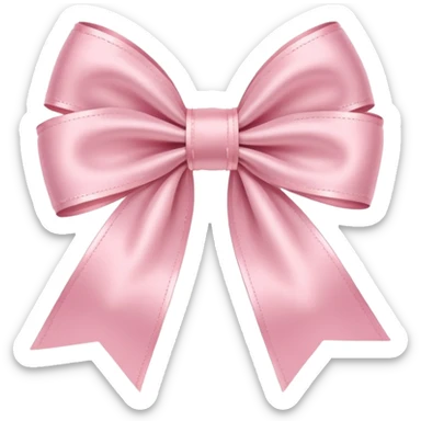 Cute pastel pink bow sticker