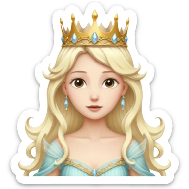 A pale blonde ethereal fairy queen sticker