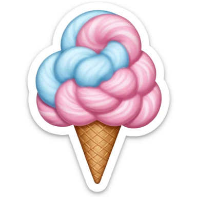 Create a cotton candy emoji without a face sticker