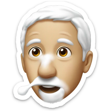 Nose sniffing powdered sugar sticker