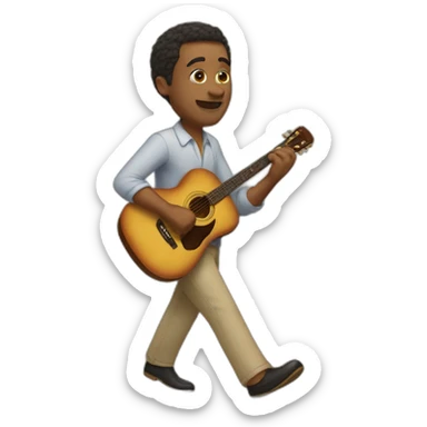 A man plays once a foot  sticker