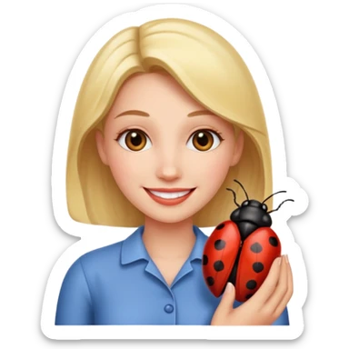 Woman love bug sticker