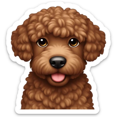 Brown mini pudel sticker