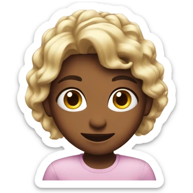 Face with girlie energy playful sticker