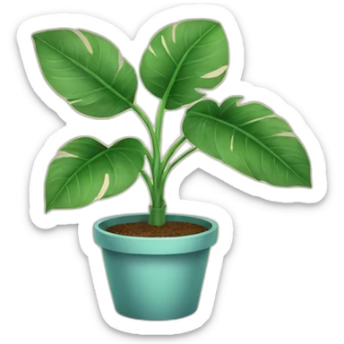 house plant with big leafs sticker