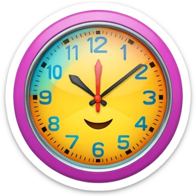 Only color clock emoji circle  sticker