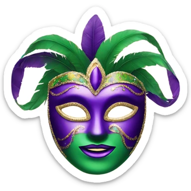 Mardi Gras mask sticker