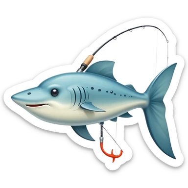 Stingray that is fly fishing  sticker