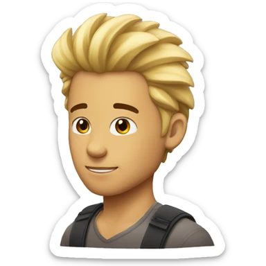 Chico con pelo blanco  sticker