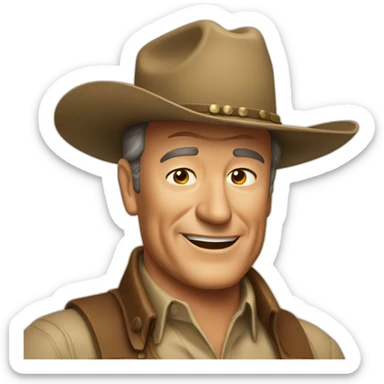 John Wayne birthday sticker