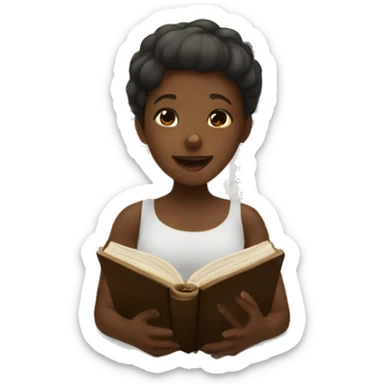 Black girl reading bible sticker
