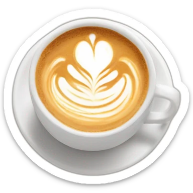 Flat white with latte art sticker