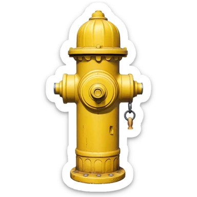 yellow fire hydrant sticker