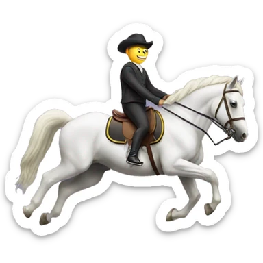 acrobatics on horse sticker