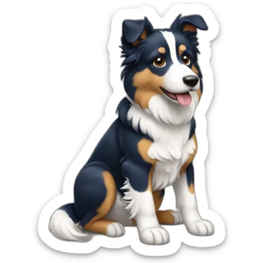 Border colie Blue merl tricolor  sticker