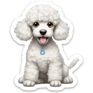 Poodle baby sticker