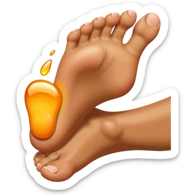 a foot is grabbed by a hand sticker