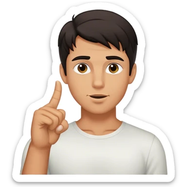 Sigma Boy com um dedo a calarte sticker